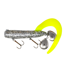 View of Rubber Bondy Bait Co. Royal Orba Junior Zug / Chartreuse available at EZOKO Pike and Musky Shop