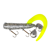 View of Rubber Bondy Bait Co. Royal Orba Zug / Chartreuse available at EZOKO Pike and Musky Shop