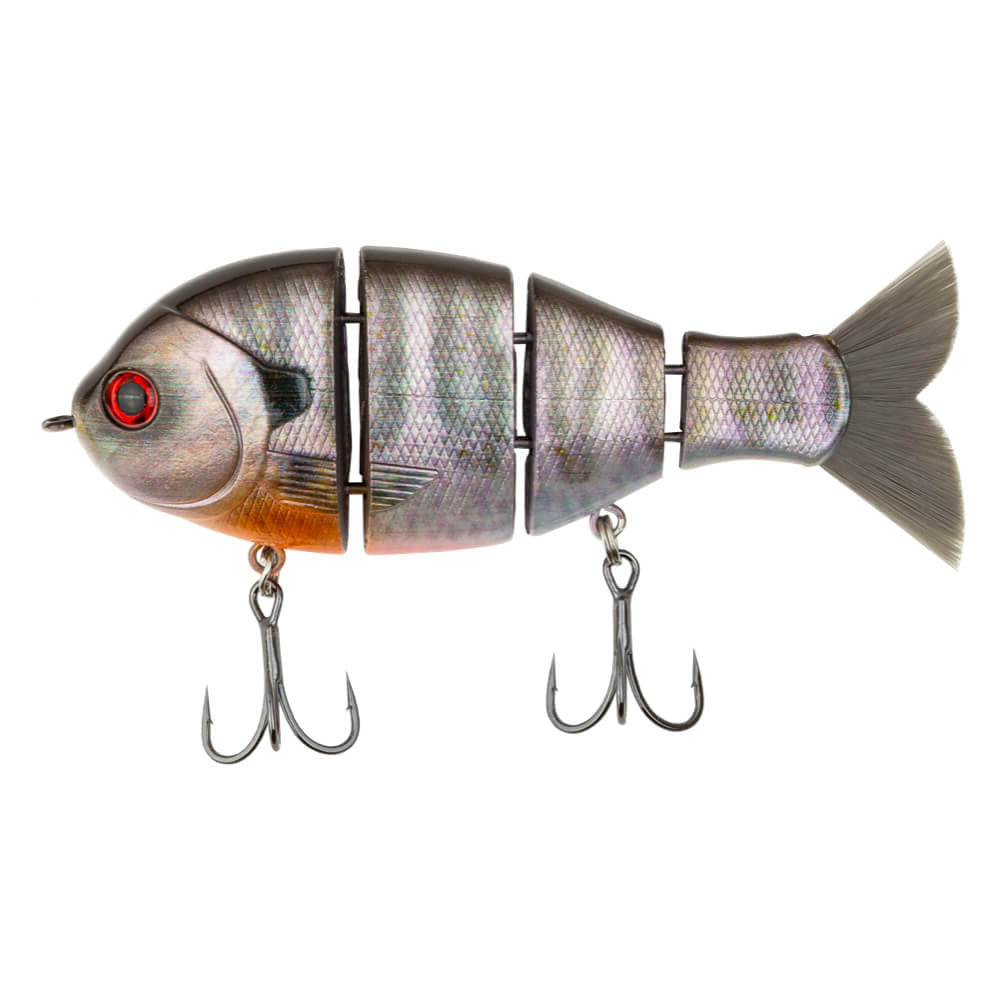 View of Swimbait Bucca Brand Baby Gill 3.75" Violet Brim available at EZOKO Fishing