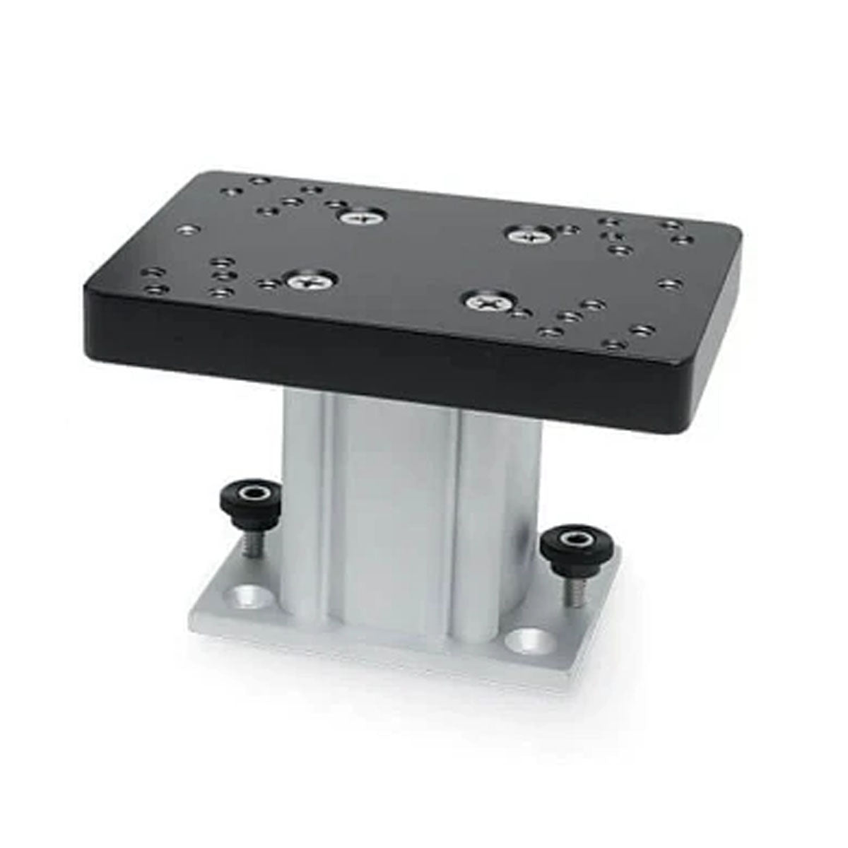 View of boating_accessories Cannon Aluminum Fixed Base Pedestal Mount 4" available at EZOKO Pike and Musky Shop