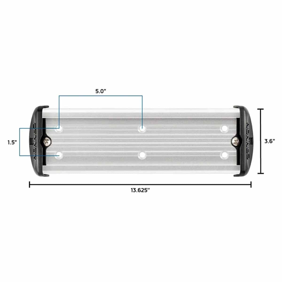 View of boating_accessories Cannon Aluminum Mounting Track 12" available at EZOKO Pike and Musky Shop
