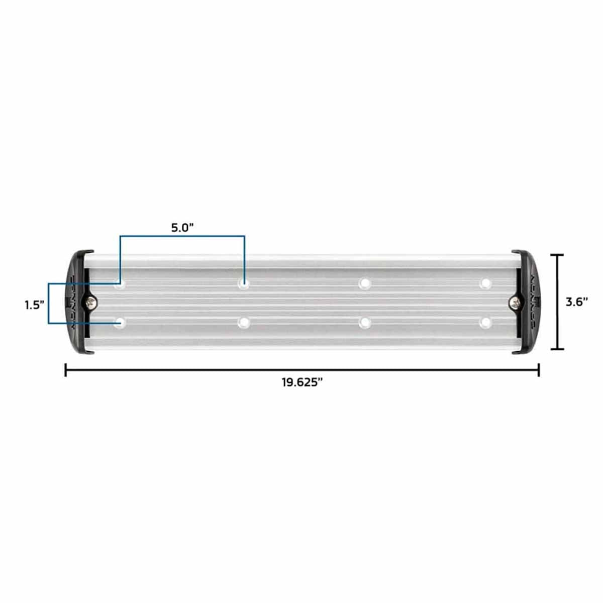 View of boating_accessories Cannon Aluminum Mounting Track 18" available at EZOKO Pike and Musky Shop