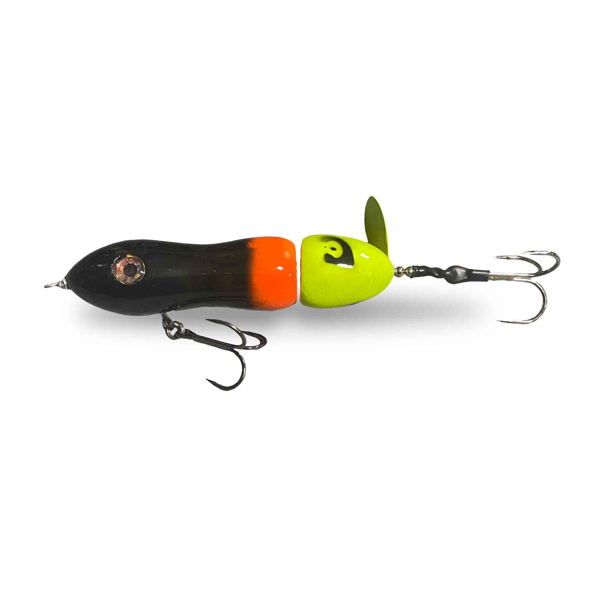 View of Topwater Chaos Tackle Big Mama Psycho Sis'tr Propbait Fire Tail available at EZOKO Fishing