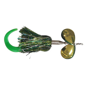 View of Bucktails Esox Assault Double 6 Bucktail Gang Green available at EZOKO Pike and Musky Shop