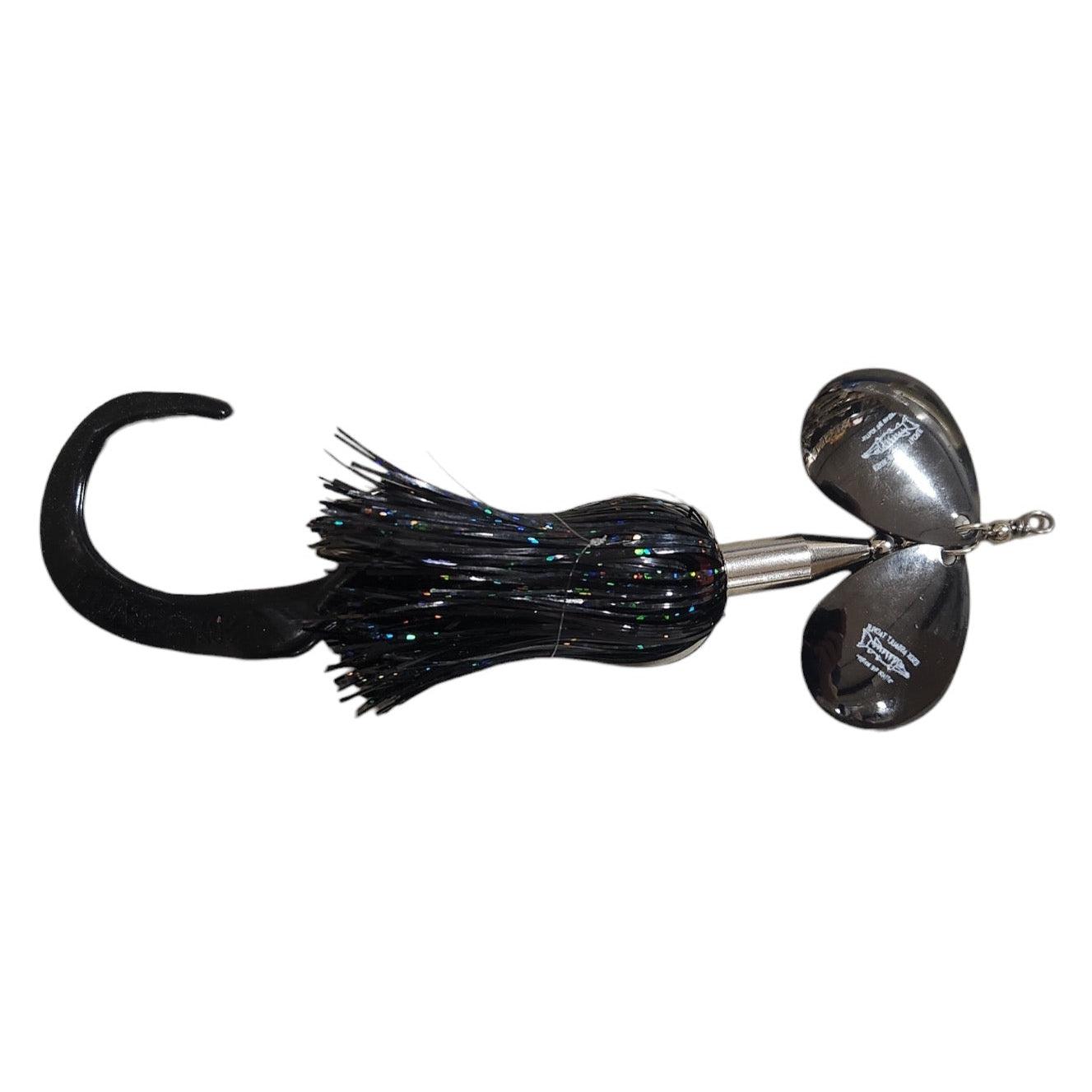 View of Bucktails Chaos Tackle Esox Assault Double 6 Bucktail Smoke available at EZOKO Fishing