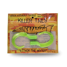 Chaos Tackle Killer Tails Flowage Green Small 6 in Lures Add-on