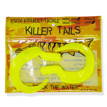 View of Lures_Add-on Chaos Tackle Killer Tails Large 7.5 in Chartreuse available at EZOKO Fishing