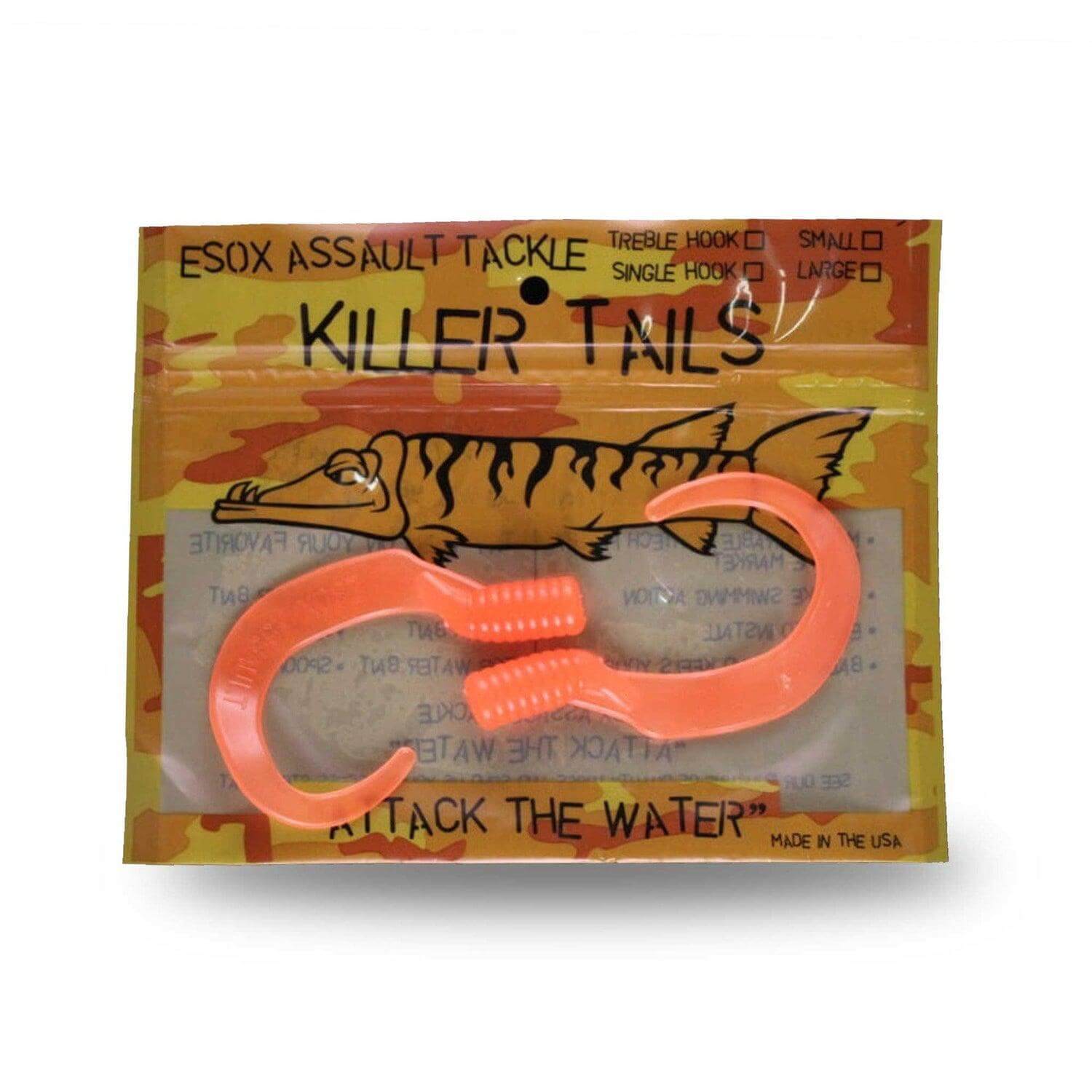 Chaos Tackle Killer Tails Orange Small 6 in Lures Add-on