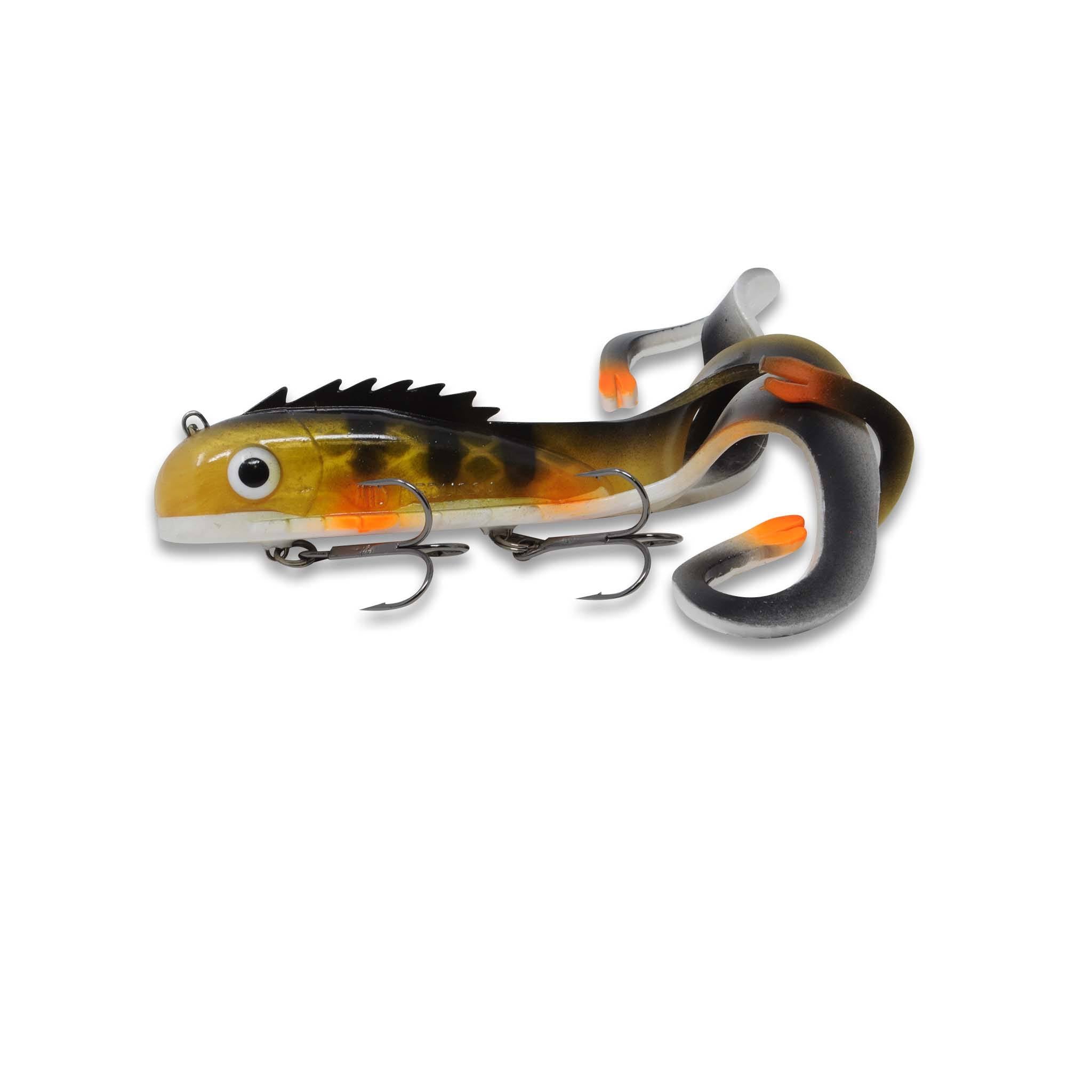View of Rubber Chaos Tackle Medussa Mini Hot Perch available at EZOKO Fishing