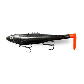 View of Swimbaits Chaos Tackle Posseidon 10" Swimbait Black / Orange available at EZOKO Fishing