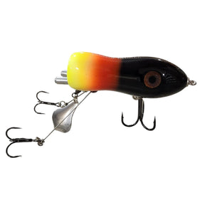 View of Topwater Chaos Tackle Psycho Flaptail Fire Tail available at EZOKO Pike and Musky Shop