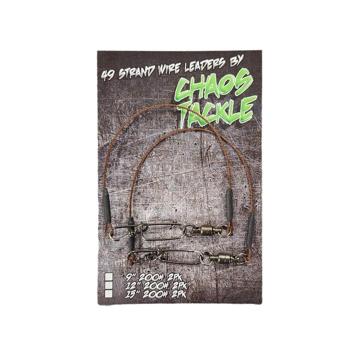 View of Leaders Chaos Tackle Strand Wire Leader (2pk) available at EZOKO Pike and Musky Shop
