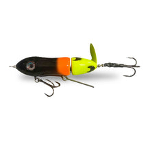 View of Topwater Big Mama Twis'td Sis'tr Clicker Propbait Fire Tail available at EZOKO Pike and Musky Shop