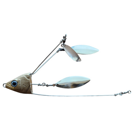 View of Lures_Add-on Chaos Tackle Willen's Hat Trick 3 Blades Gold / Silver Blades available at EZOKO Pike and Musky Shop