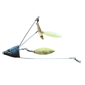 View of Lures_Add-on Chaos Tackle Willen's Hat Trick 3 Blades Silver / Gold Blades available at EZOKO Pike and Musky Shop