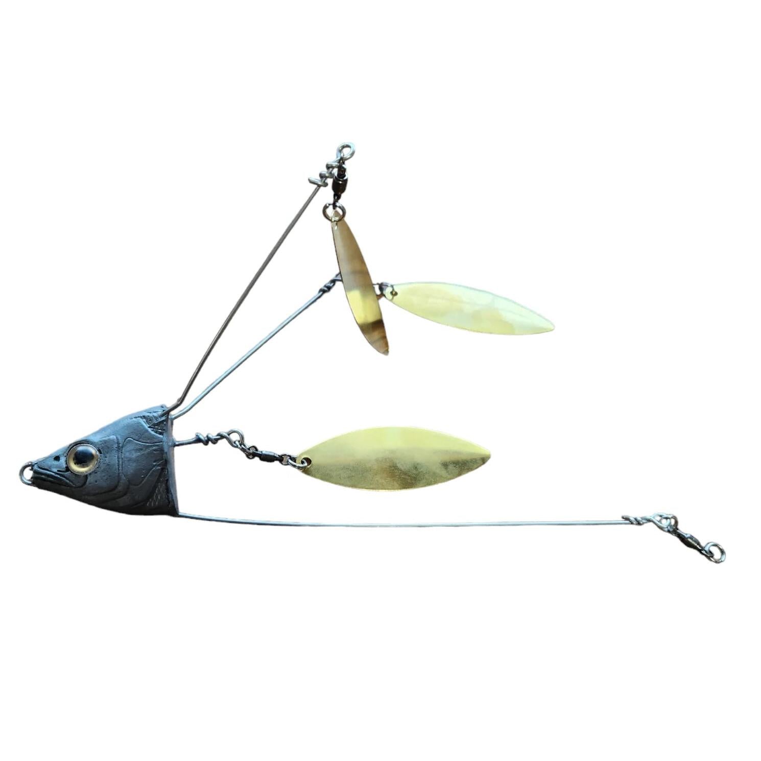 View of Lures_Add-on Chaos Tackle Willen's Hat Trick 3 Blades Silver / Gold Blades available at EZOKO Fishing