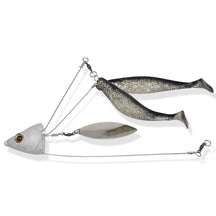 View of Lures_Add-on Chaos Tackle Willen's Hat Trick Center Blade And Two Teasers Silver with Silver Black Teasers available at EZOKO Pike and Musky Shop