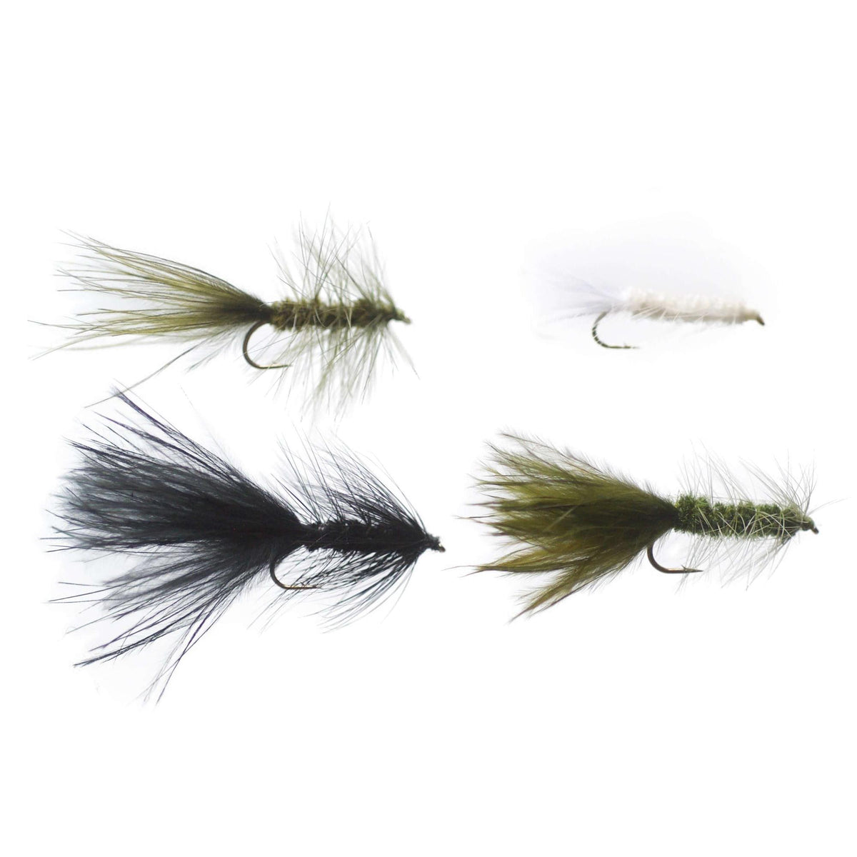 View of Cortland Wooly Bugger Assortment - 4 Pack available at EZOKO Pike and Musky Shop