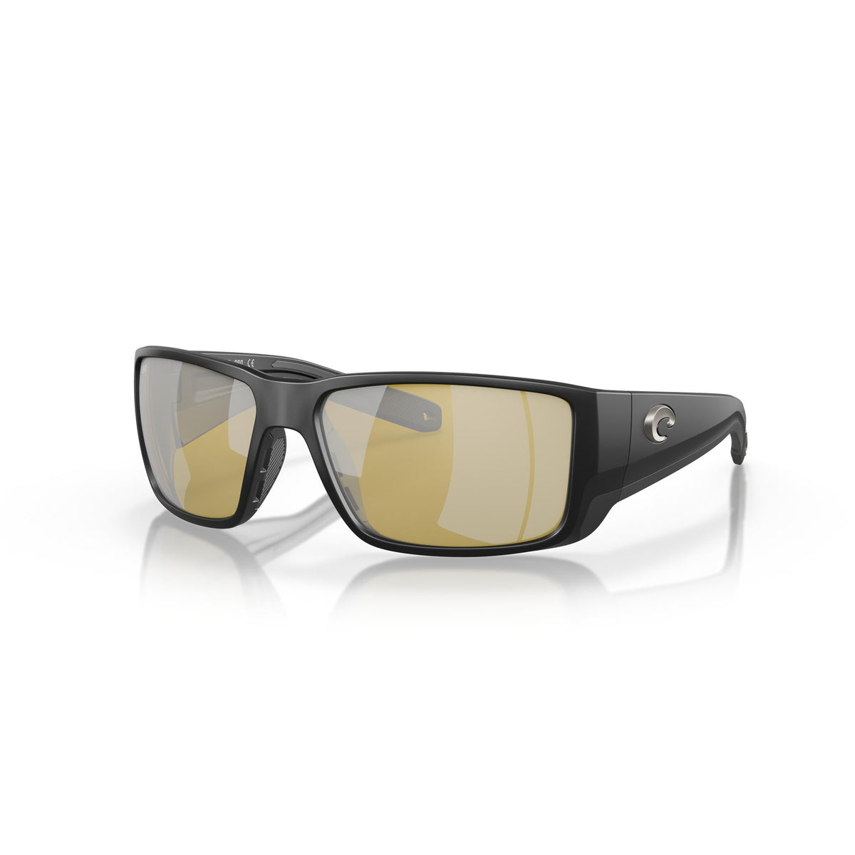 View of Sunglasses Costa BlackFin Pro Matte Black Sunrise Silver Mirror 580G available at EZOKO Pike and Musky Shop
