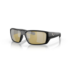 View of Sunglasses Costa Fantail Pro Matte Black Sunrise Silver Mirror 580G available at EZOKO Pike and Musky Shop