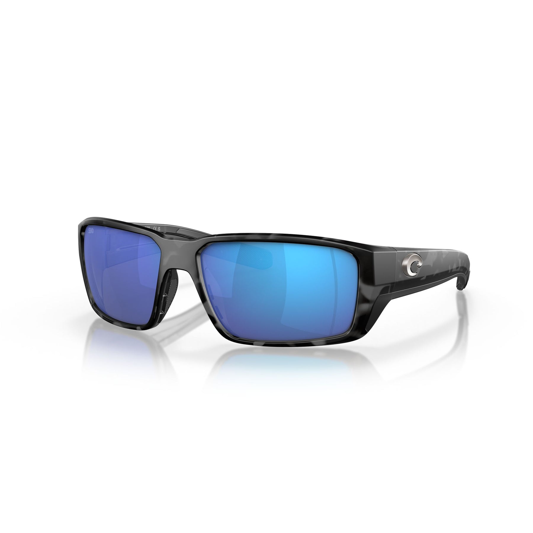 View of Sunglasses Costa Fantail Pro Tiger Shark Blue Mirror 580G available at EZOKO Pike and Musky Shop