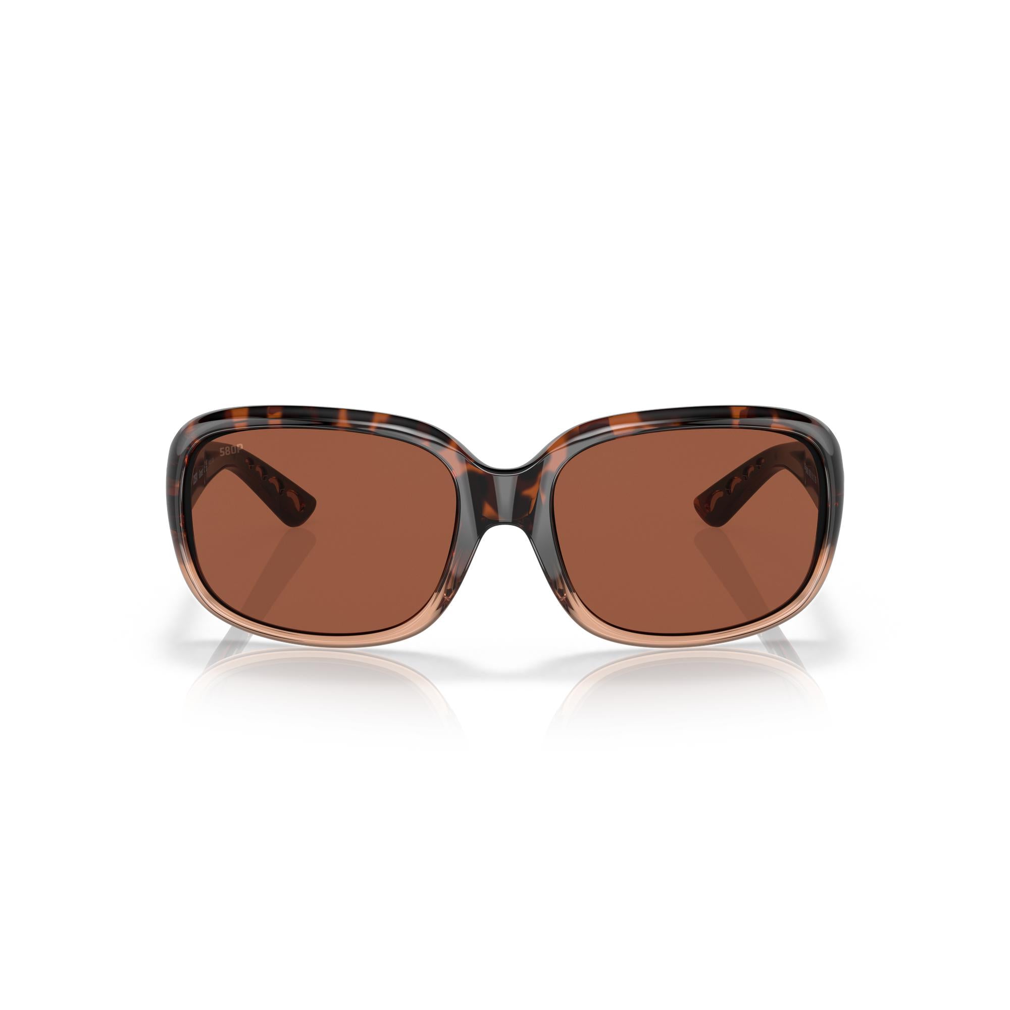 View of Sunglasses Costa Gannet Shiny Tortoise Fade Frame Copper 580P available at EZOKO Pike and Musky Shop