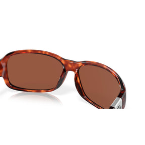 View of Sunglasses Costa Inlet Tortoise Frame Copper Silver Mirror 580G available at EZOKO Pike and Musky Shop