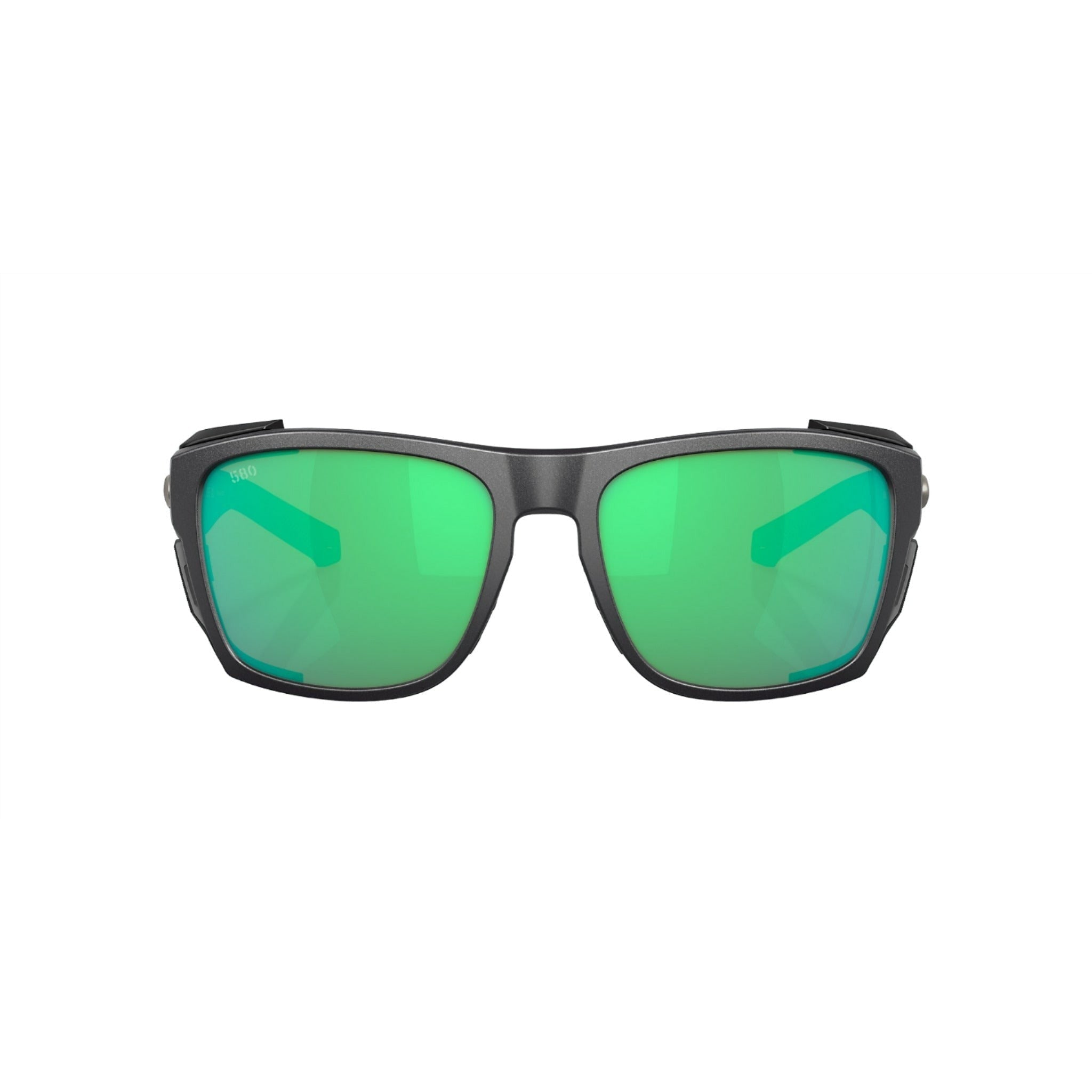 View of Sunglasses Costa King Tide 6 Black Green Mirror available at EZOKO Pike and Musky Shop