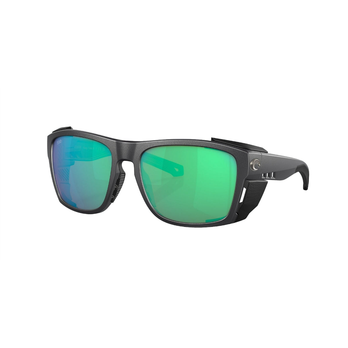 View of Sunglasses Costa King Tide 6 Black Green Mirror available at EZOKO Pike and Musky Shop