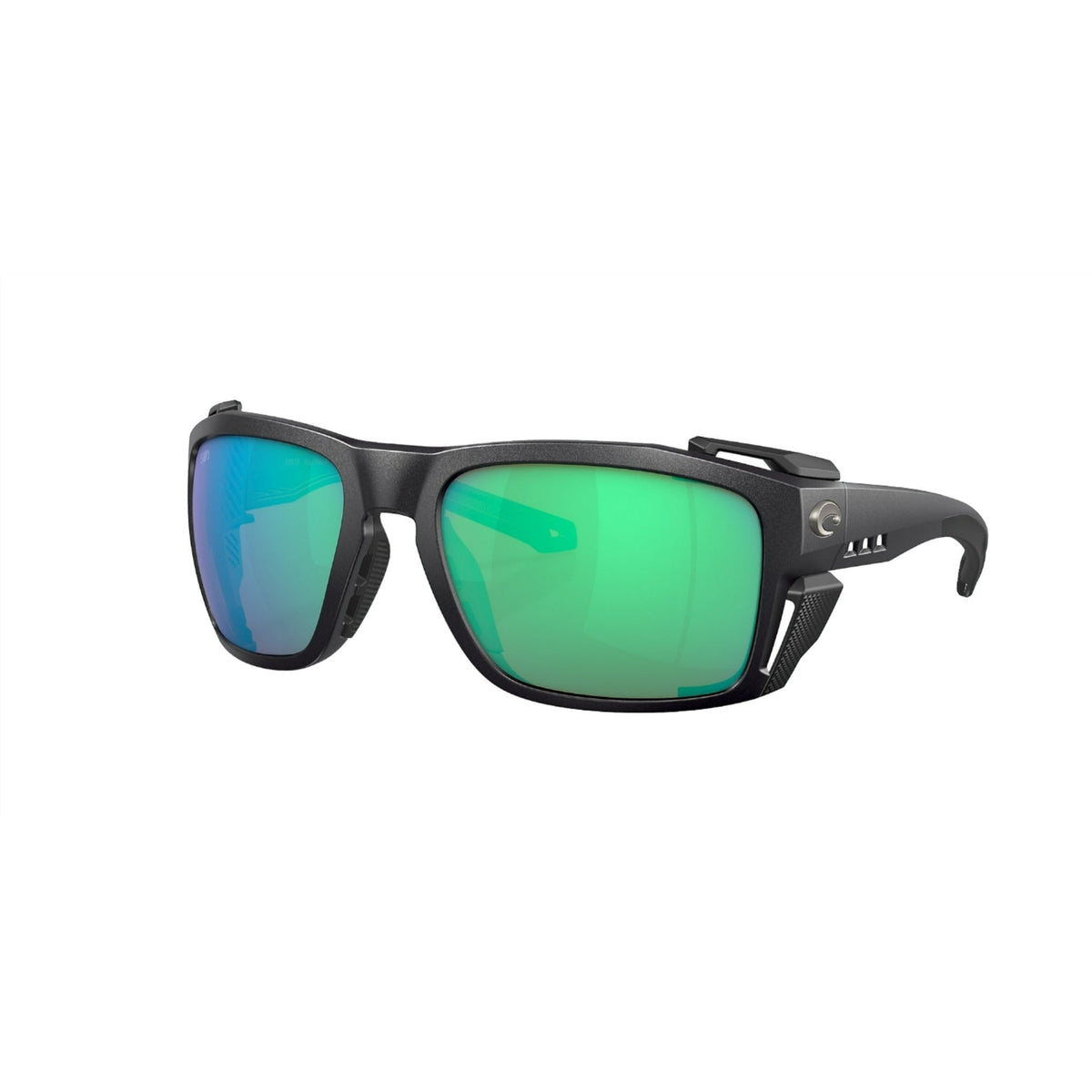 View of Sunglasses Costa King Tide 8 Black Green Mirror available at EZOKO Pike and Musky Shop