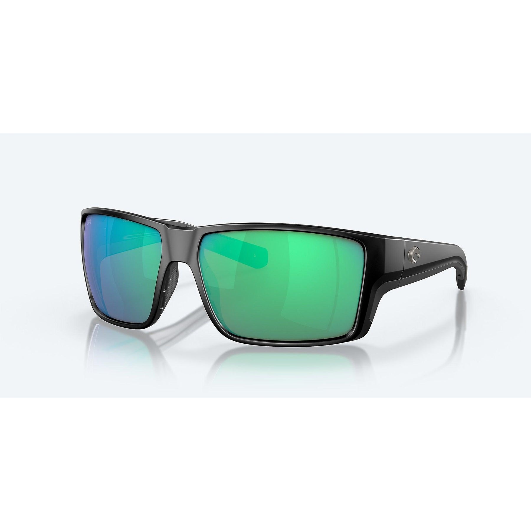 View of Sunglasses Costa Reefton Pro Fishing Sunglasses Matte Black Green Mirror 580G available at EZOKO Pike and Musky Shop