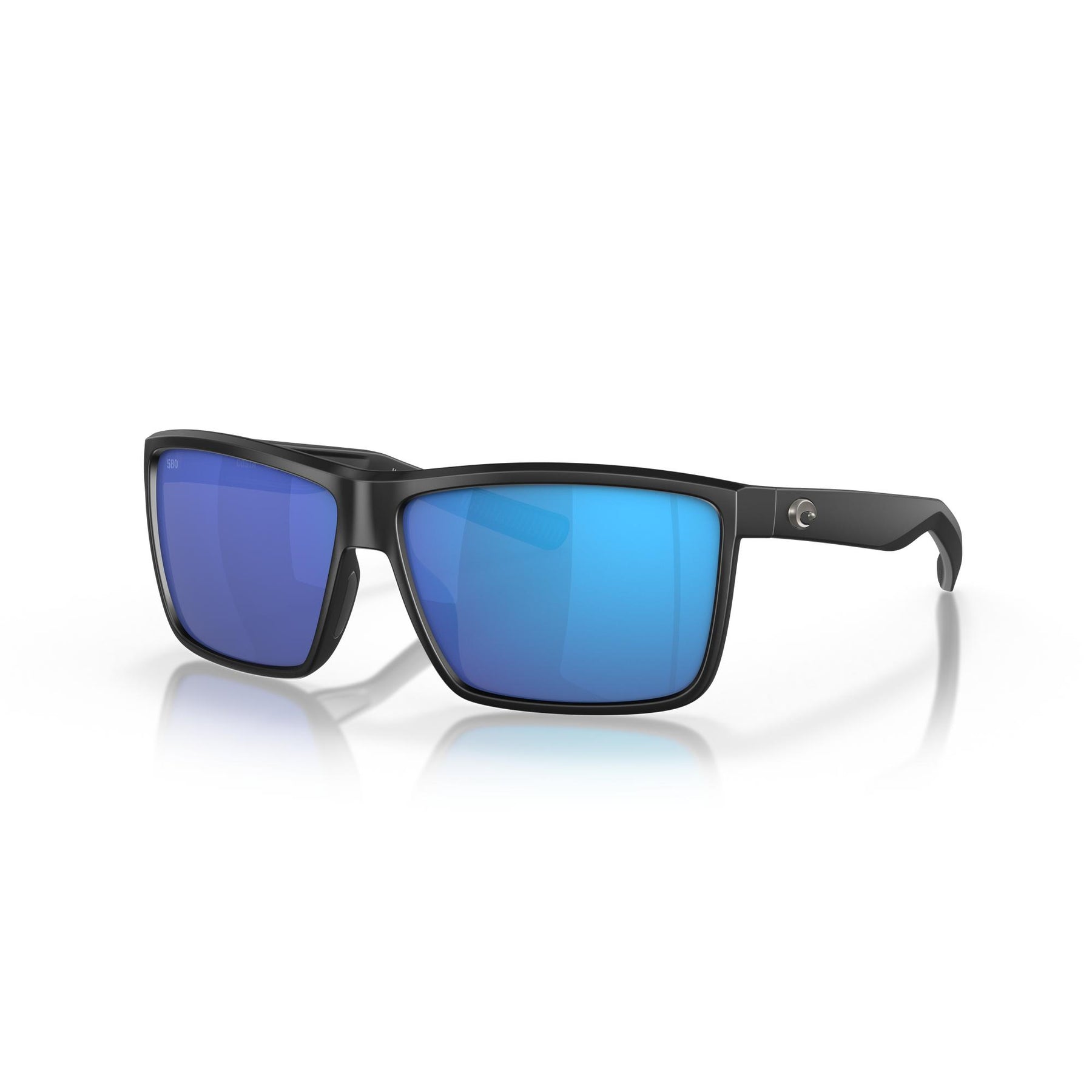 View of Sunglasses Costa Rinconcito Matte Black Frame Blue Mirror 580G available at EZOKO Pike and Musky Shop