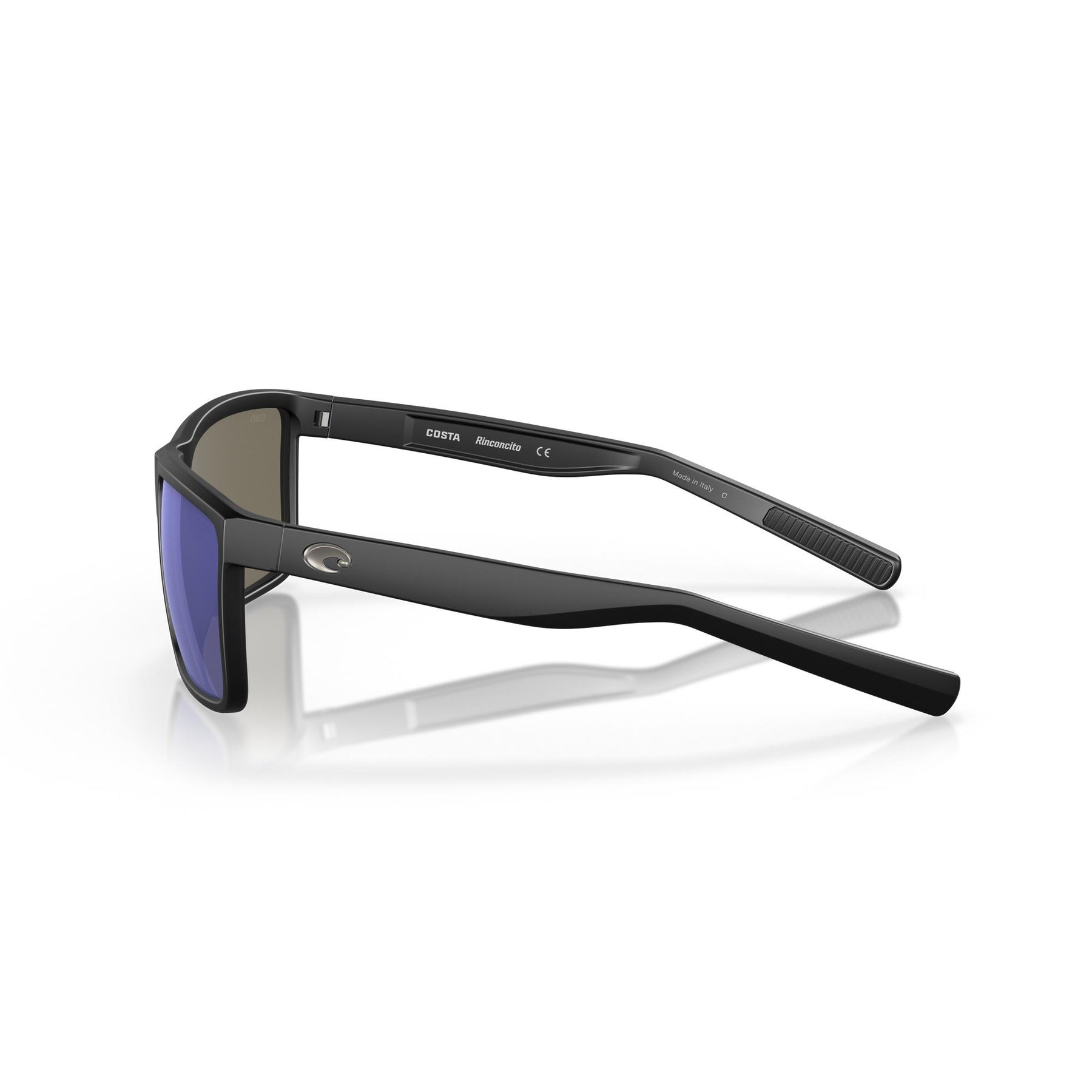 View of Sunglasses Costa Rinconcito Matte Black Frame Blue Mirror 580G available at EZOKO Pike and Musky Shop