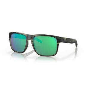 View of Sunglasses Costa Spearo XL Matte Reef Green Mirror 580G available at EZOKO Pike and Musky Shop