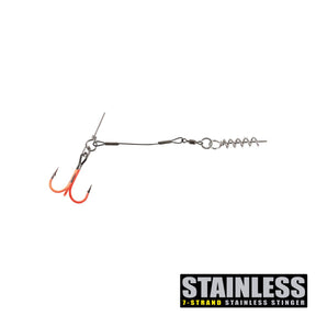 View of Hooks CWC Stinger Pro UV Orange Single 1 available at EZOKO Pike and Musky Shop