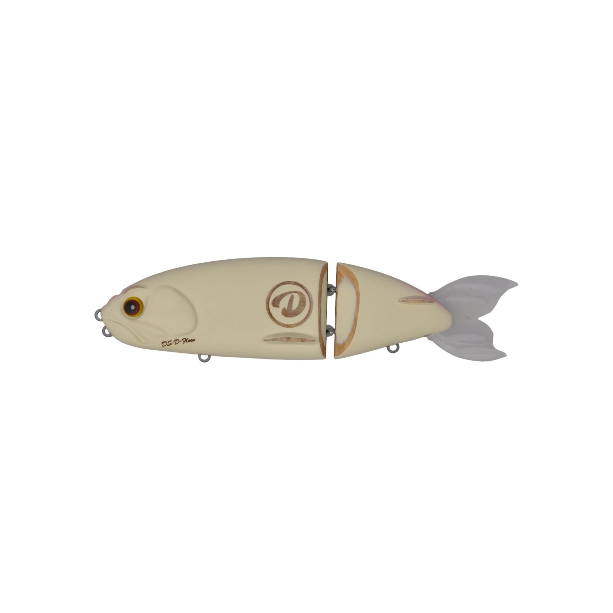 View of D-Flow Orosi 210 Wood Bait Swimbait Bone available at EZOKO Fishing