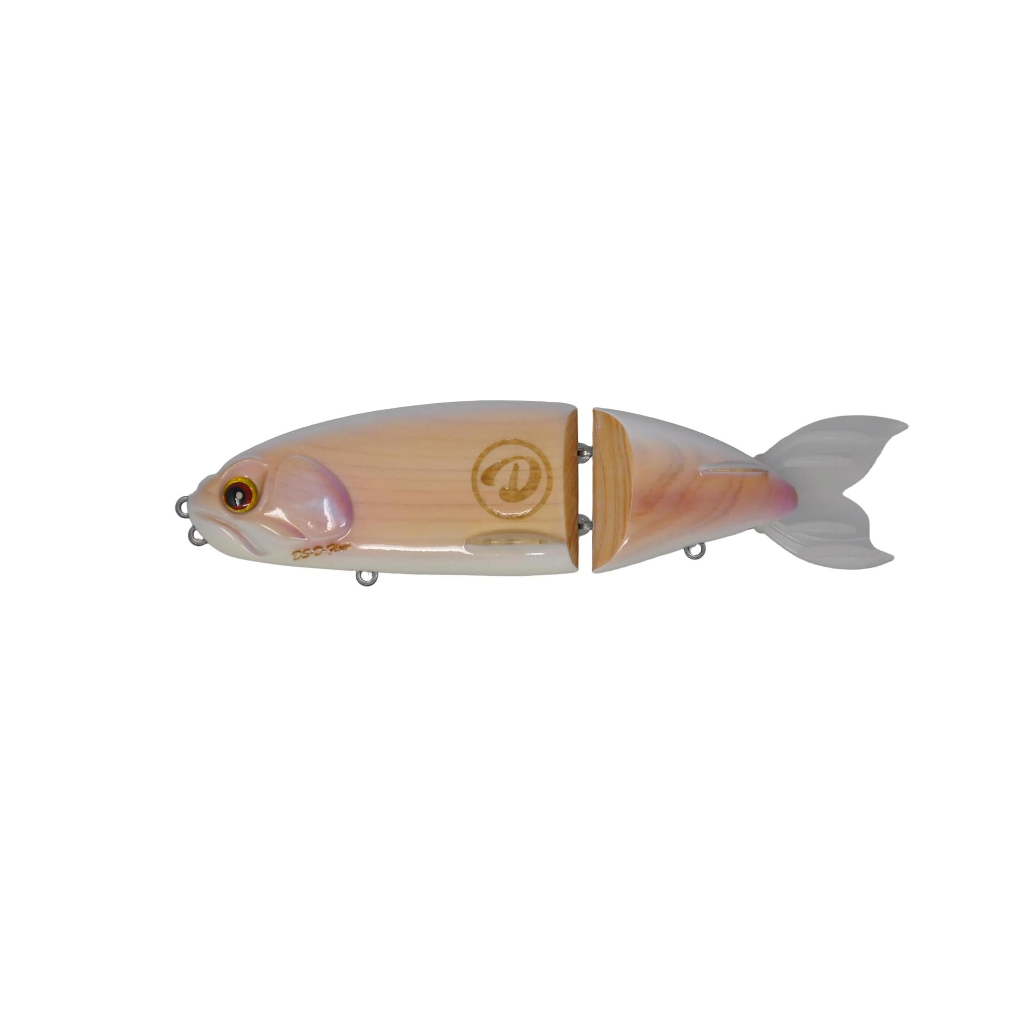 View of D-Flow Orosi 210 Wood Bait Swimbait Wood White available at EZOKO Fishing