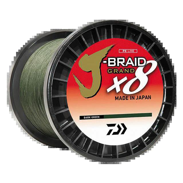 View of Daiwa J-BRAID GRAND X8 Braid 10 Lb Dark Green available at EZOKO Fishing