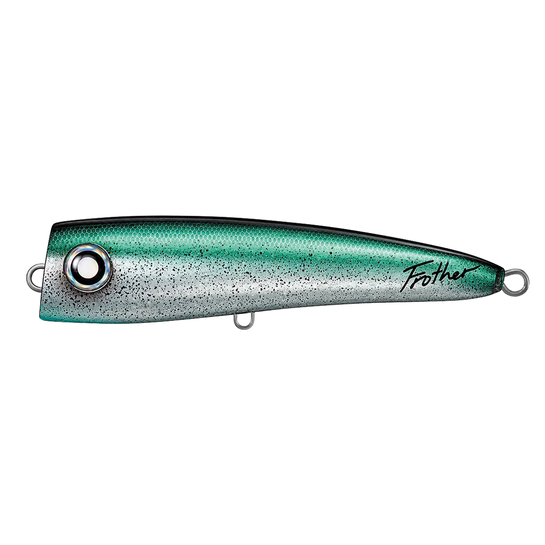 View of Daiwa Saltiga Frother 170F Popper Green Kauai available at EZOKO Fishing