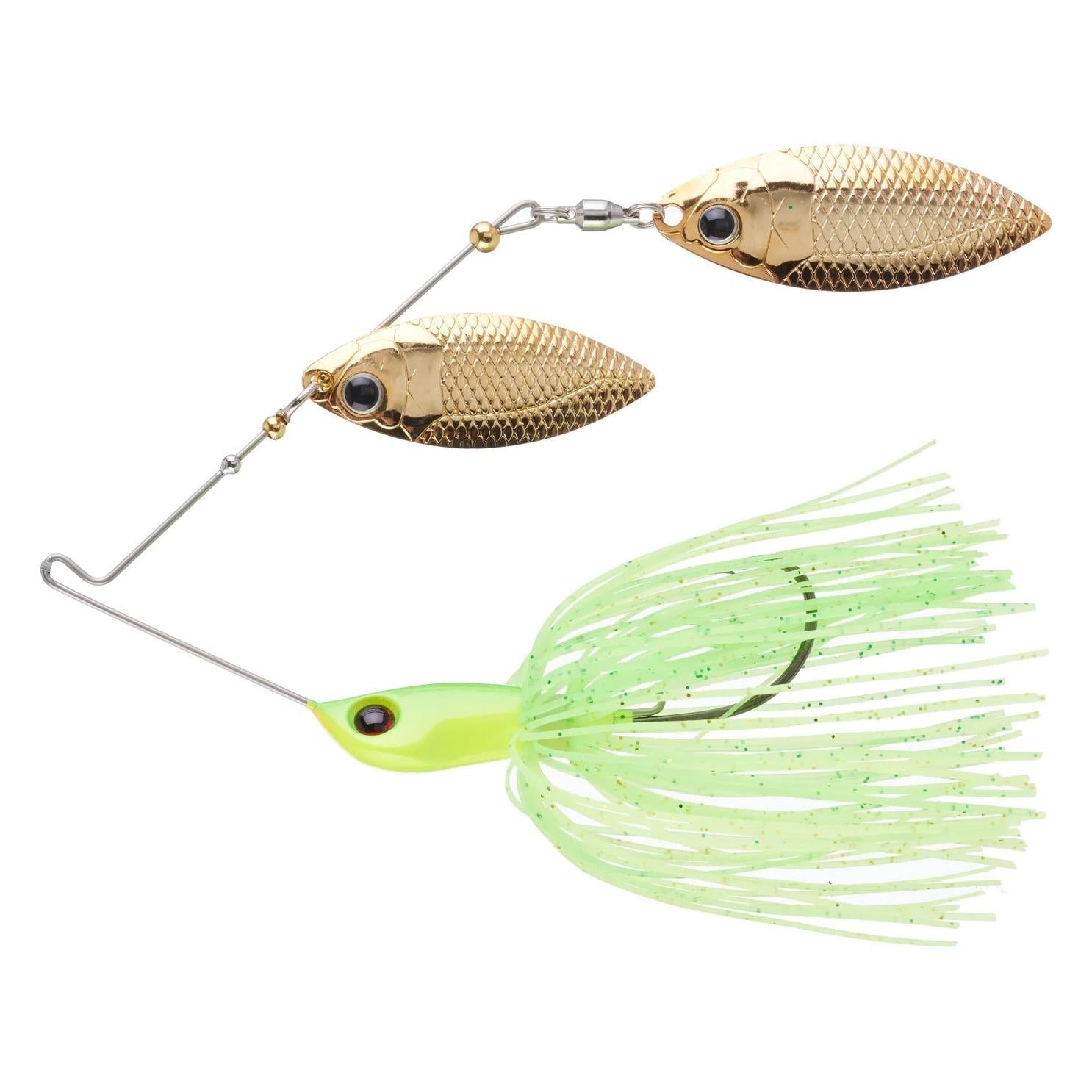 View of Spinnerbaits Deps B Custom Double Willow Spinnerbait 3/8oz Lime Chart available at EZOKO Fishing