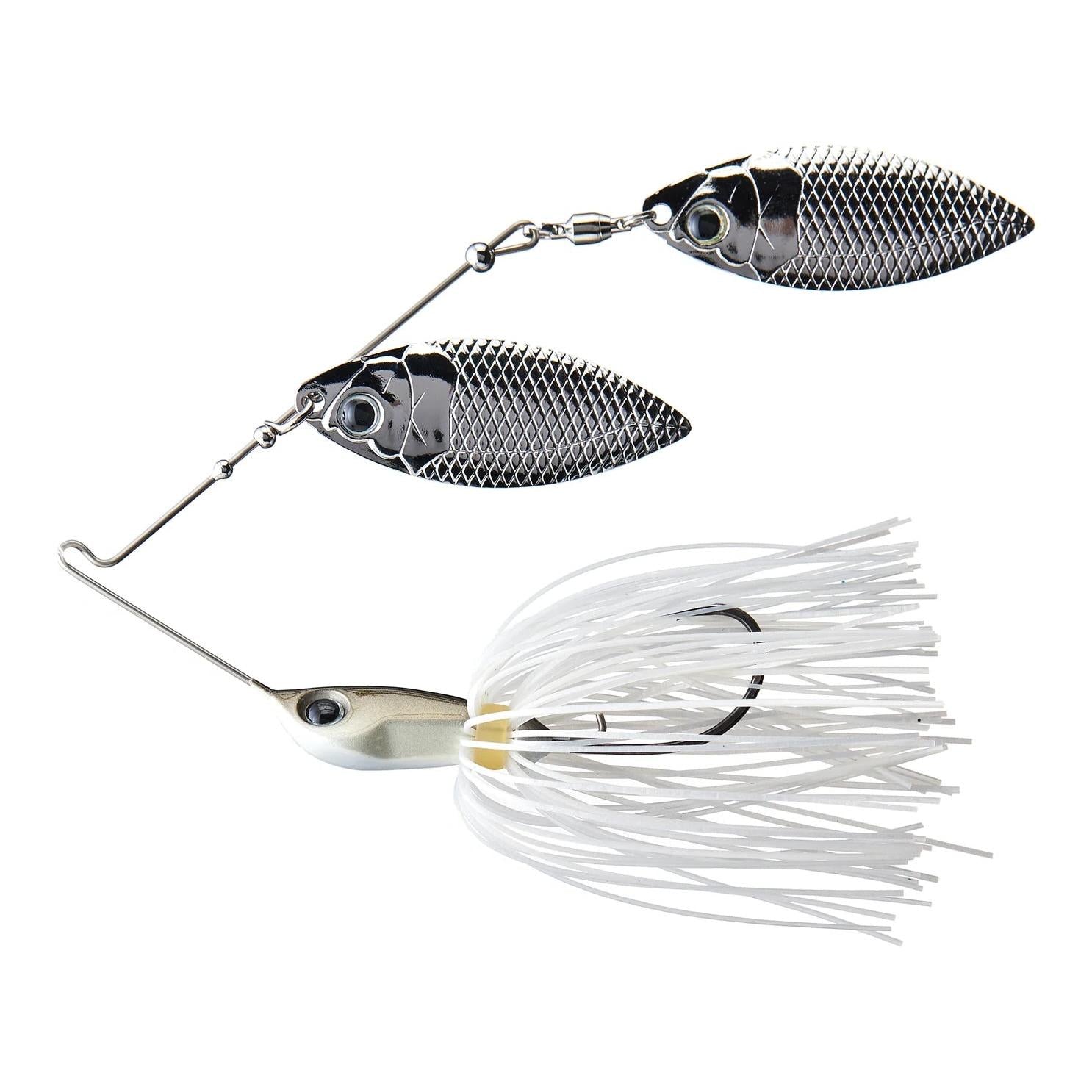 View of Spinnerbaits Deps B Custom Double Willow Spinnerbait 3/8oz White Carp available at EZOKO Fishing