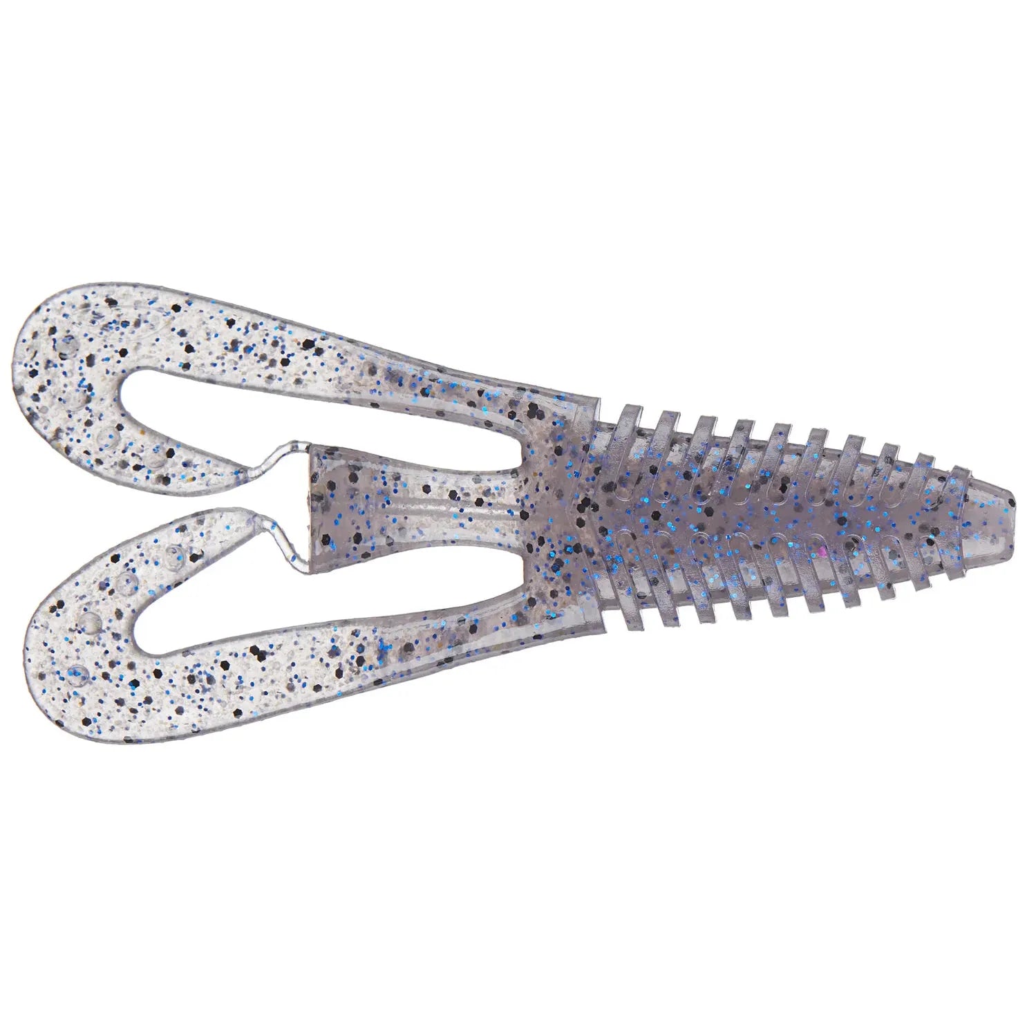 View of Softbaits Deps Barbute Craw Chunk Trailer 3.5" Cherry Blossom Blue flake available at EZOKO Fishing