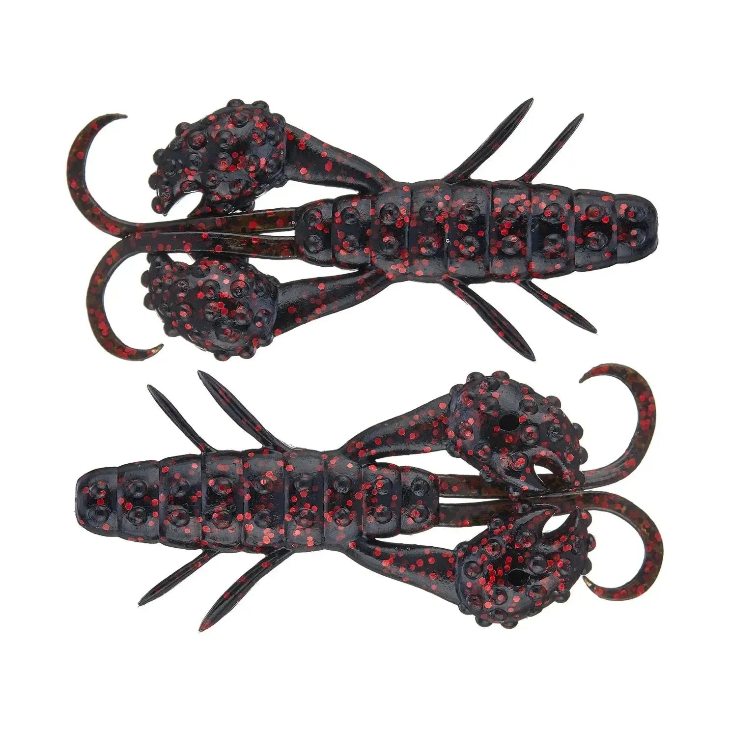 View of Softbaits Deps Beckon Craw 3.5" Black Red Flake available at EZOKO Fishing