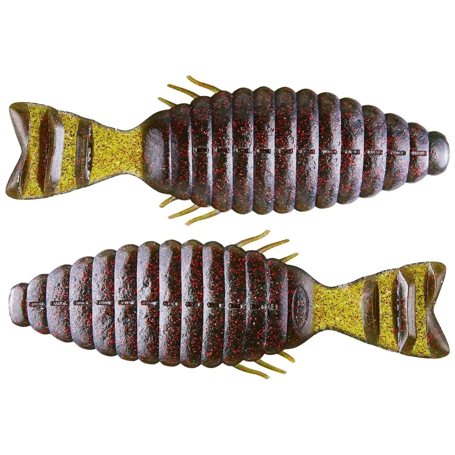 View of Softbaits Deps Bull Flat Creature Bait 5.8" Watermelon Red Flake available at EZOKO Fishing