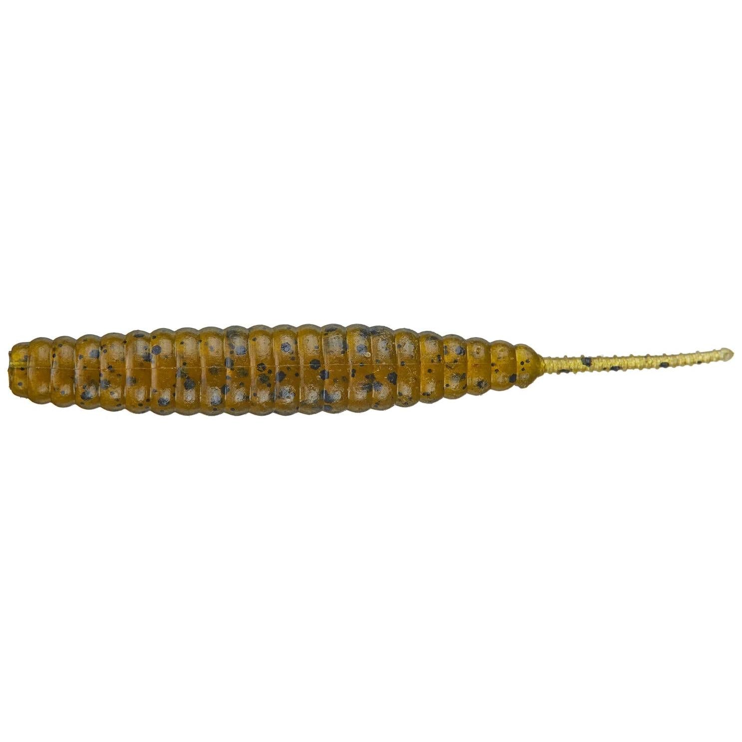 View of Softbaits Deps Deathadder Straight Tail Worm 3" Green Pumpkin available at EZOKO Fishing