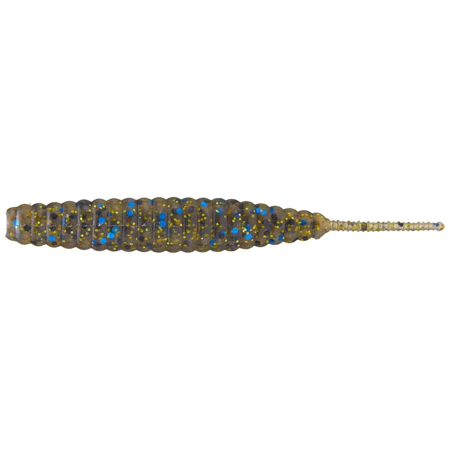 View of Softbaits Deps Deathadder Straight Tail Worm 3" Smoke Pepper available at EZOKO Fishing