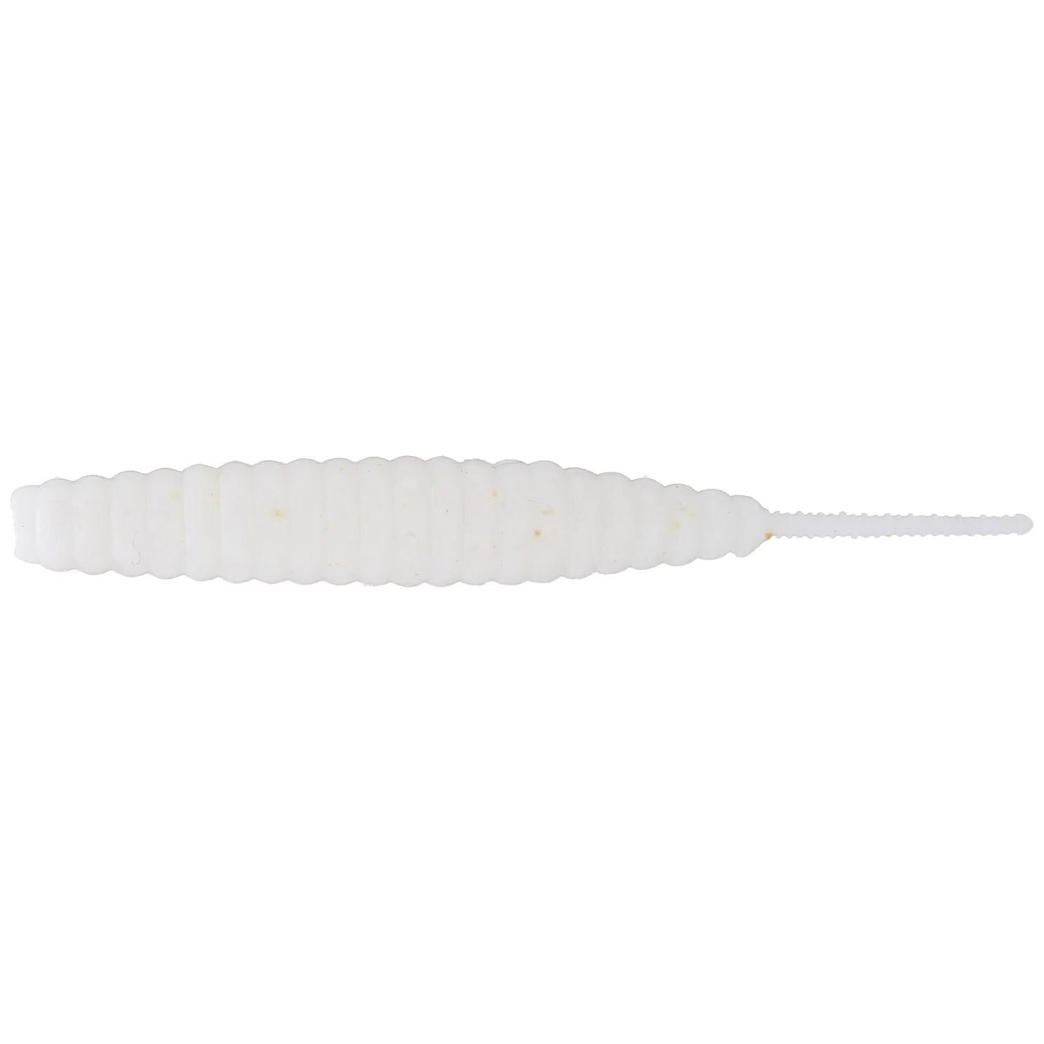 View of Softbaits Deps Deathadder Straight Tail Worm 3" White Solid available at EZOKO Fishing