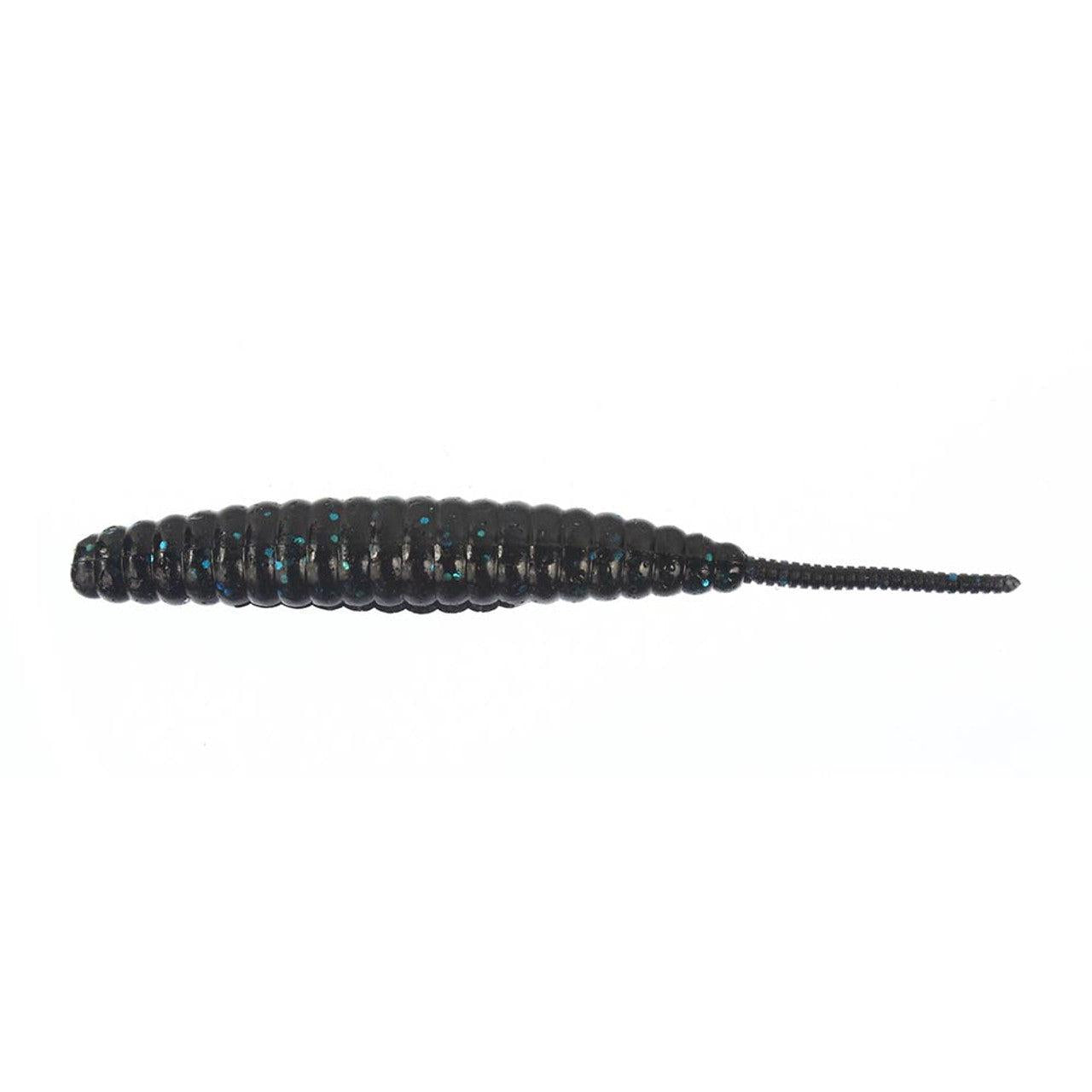View of Softbaits Deps Deathadder Straight Tail Worm 5" Black Blue available at EZOKO Fishing