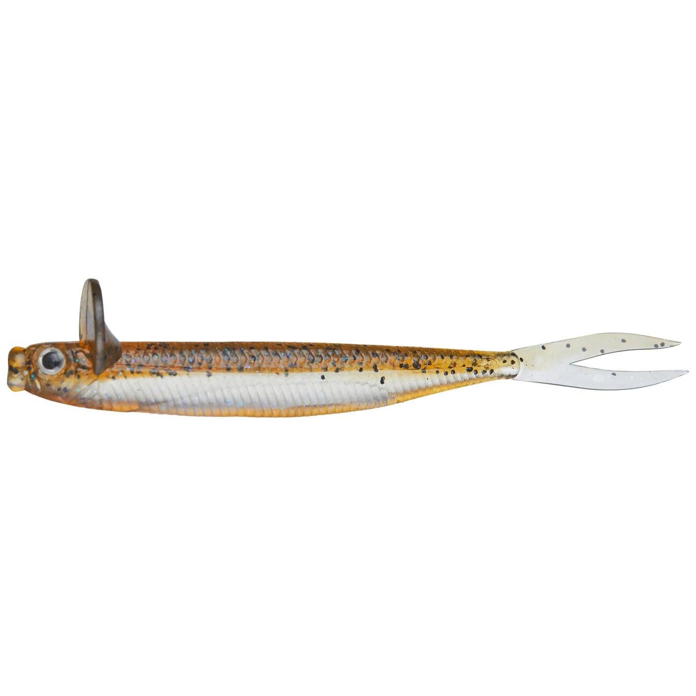 View of Softbaits Deps Frilled Shad Swimbait 4.7" Champagne Pepper / Neon Pearl available at EZOKO Fishing