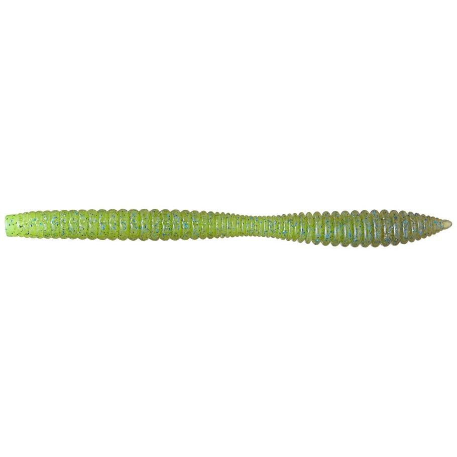 View of Softbaits Deps Rebound Stick Worm 5" Baby Bass Chart / Blue Flake available at EZOKO Fishing
